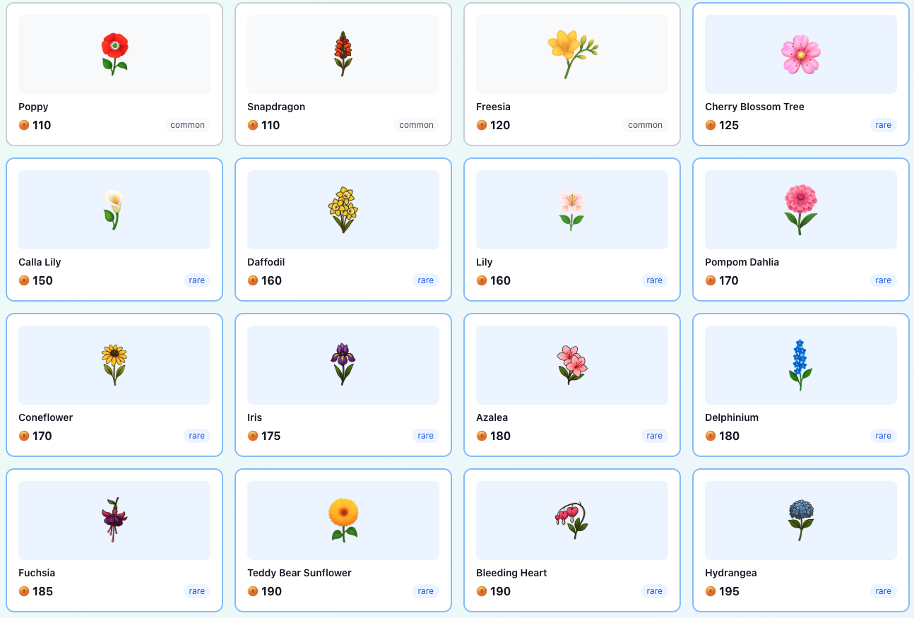 Garden Shop Interface