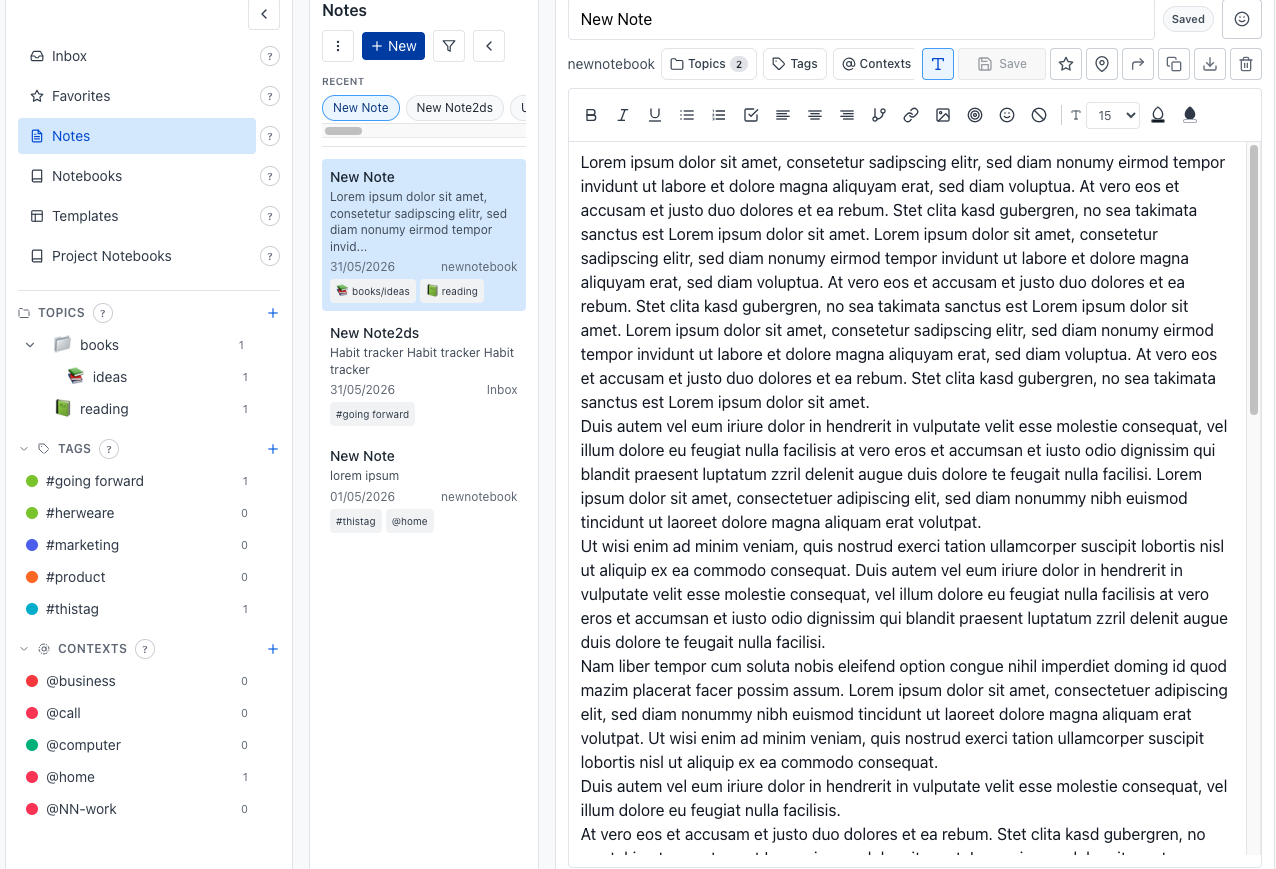 Build Momentum notes section