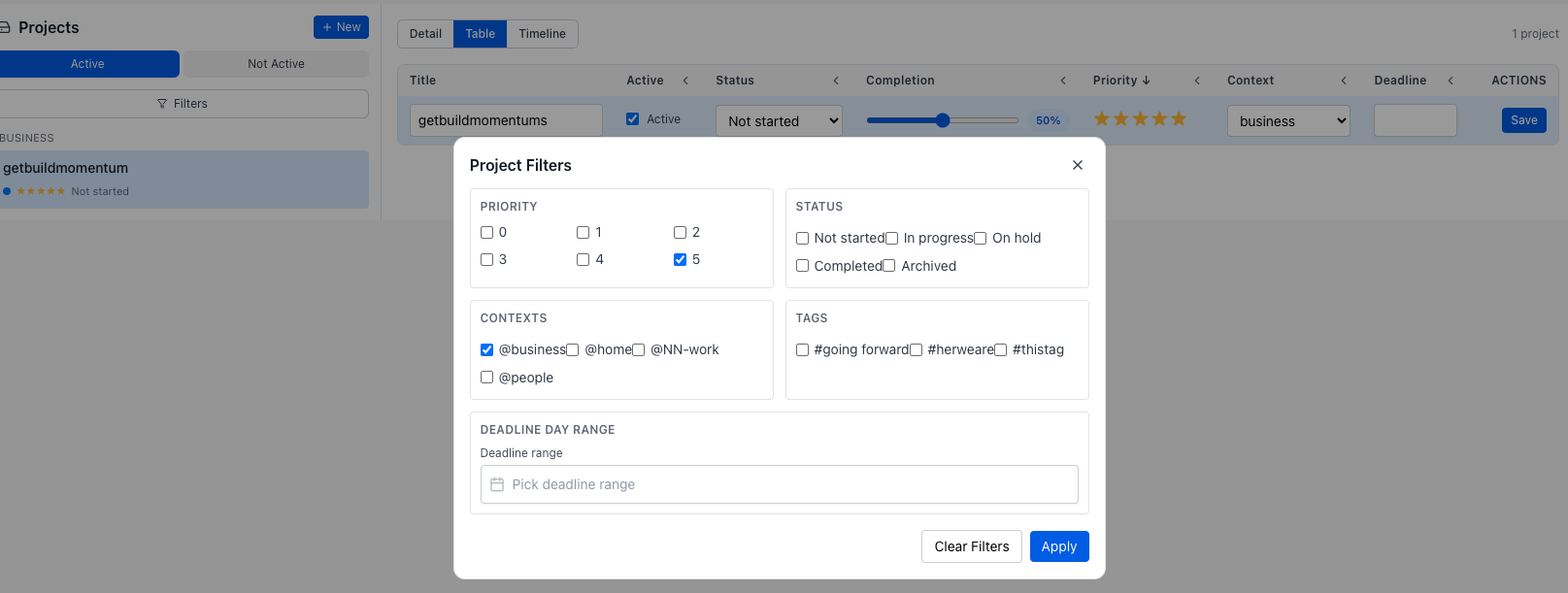 Build Momentum Projects overview